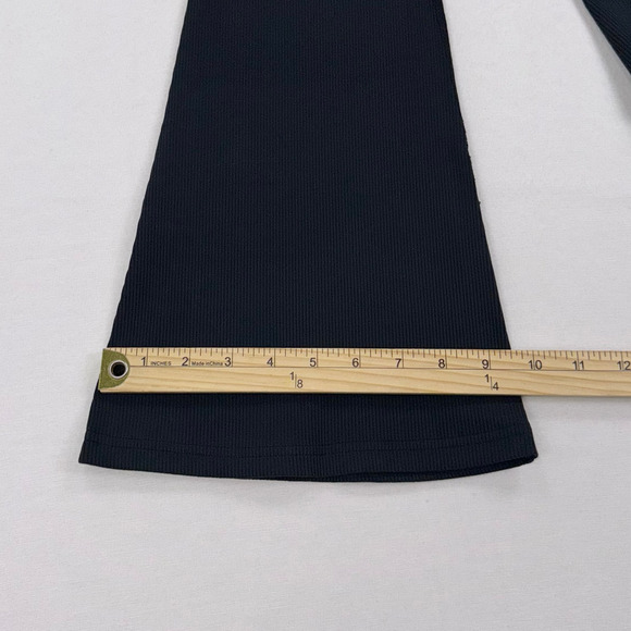 Aerie Offline Womens Fold Over Ribbed Flare Legging Small Black - Picture 16 of 16